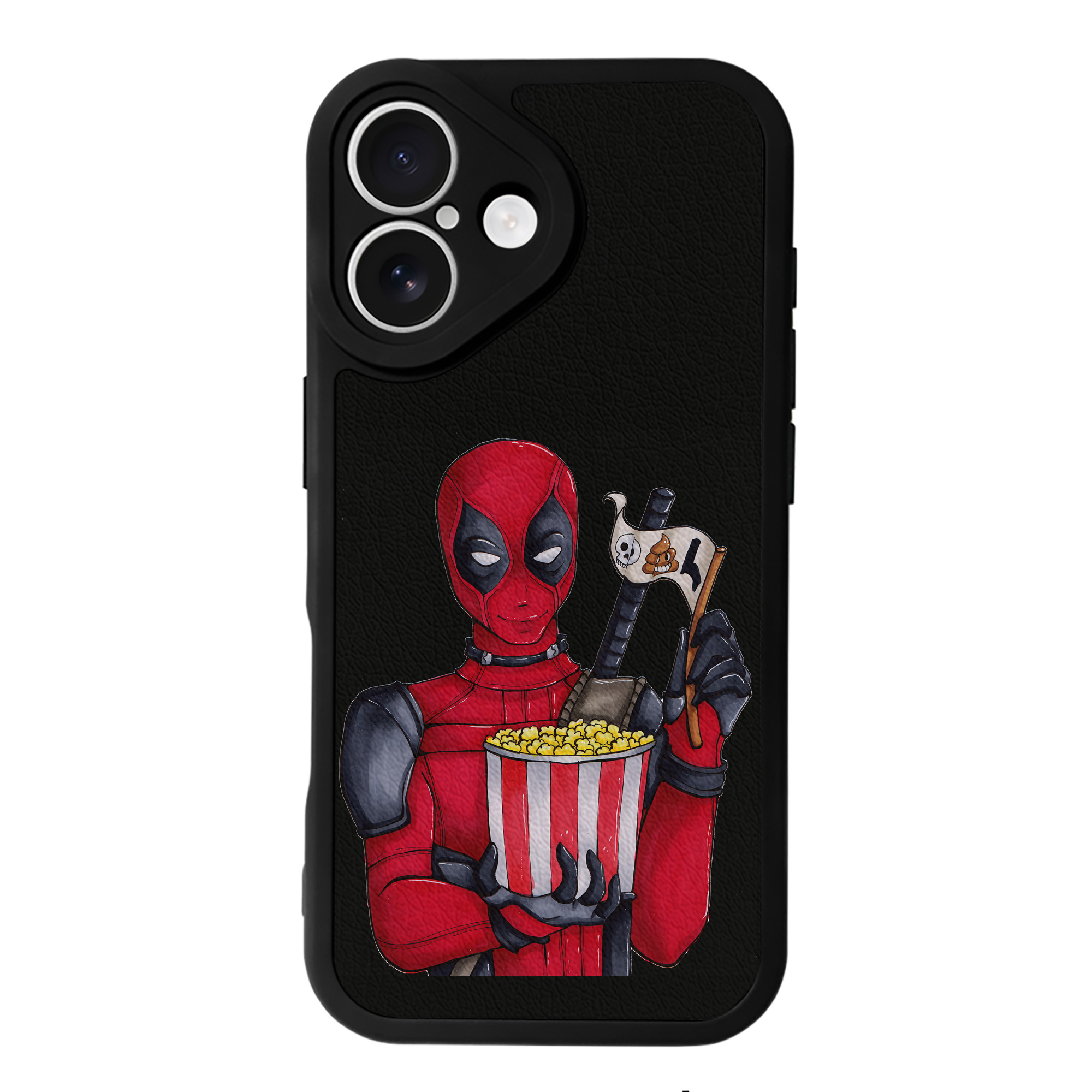 （画像用） Deadpool デッドプール 【iPhone 16シリーズ対応】シリコンスマホケース（レザー調） 材質：シリコン